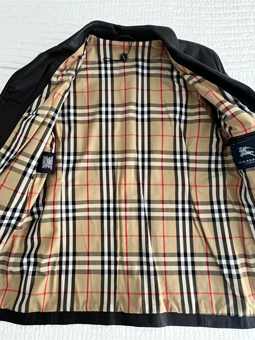 Burberry London Nova Check Leather Jacket - Picture 3 of 7